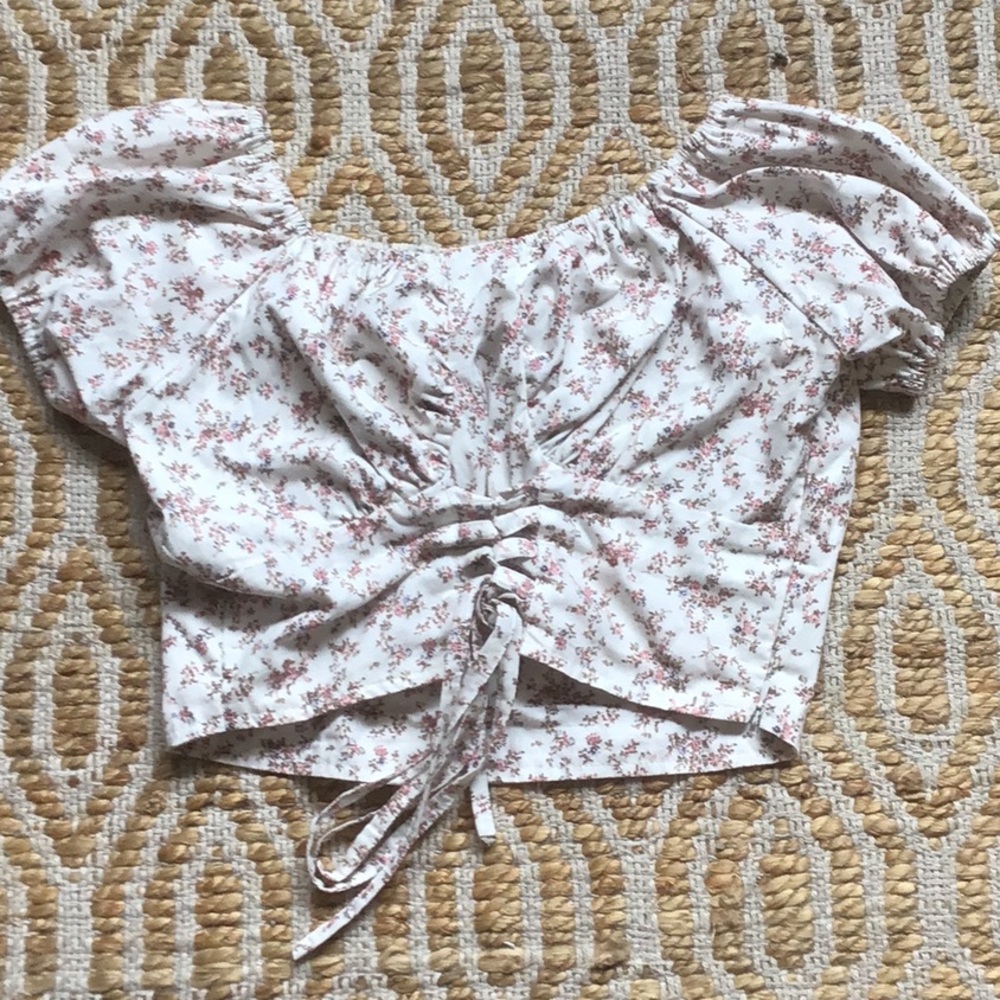 Vintage Style Cottagecore crop top. Bonne Chance Collection